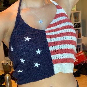 American Flag AM Eagle Knitted Tank Top (NWT)